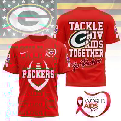 Green Bay Packers | Premium NFL World AIDS Day 3D Shirt