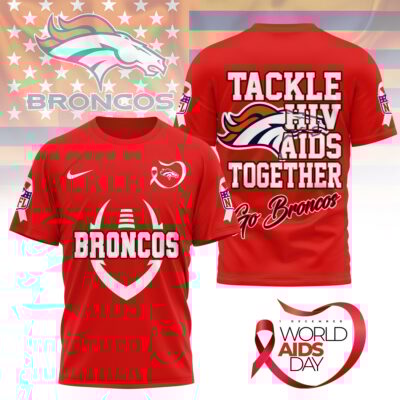 Denver Broncos | Premium NFL World AIDS Day 3D Shirt