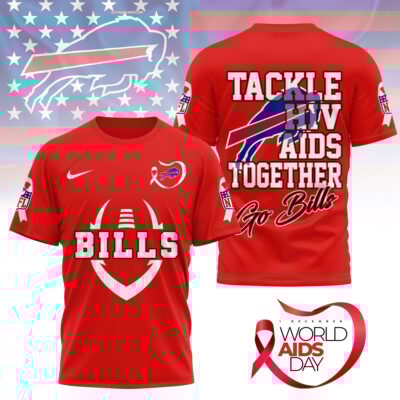Buffalo Bills | Premium NFL World AIDS Day 3D Shirt