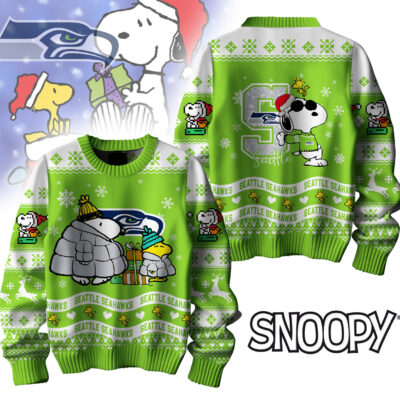 Seattle Seahawks | Premium NFL Peanuts Snoopy Ugly Sweater