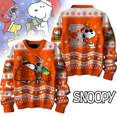 Cleveland Browns | Premium NFL Peanuts Snoopy Ugly Sweater
