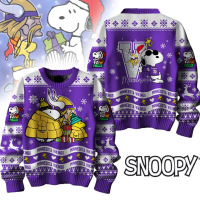 Minnesota Vikings | Premium NFL Peanuts Snoopy Ugly Sweater