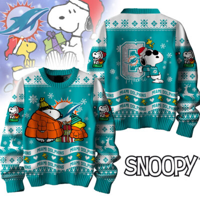 Miami Dolphins | Premium NFL Peanuts Snoopy Ugly Sweater