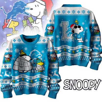 Detroit Lions | Premium NFL Peanuts Snoopy Ugly Sweater