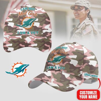 Miami Dolphins | Premium NFL Camo Women Veterans Classic Cap