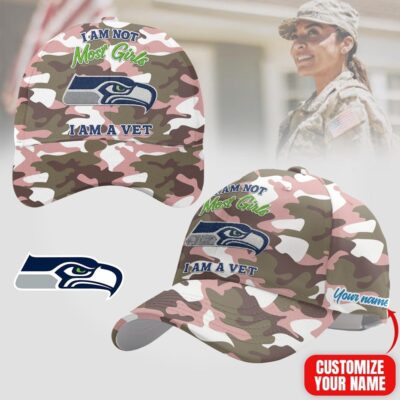 Seattle Seahawks | Premium NFL Camo Women Veterans Classic Cap