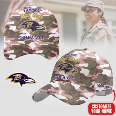 Baltimore Ravens | Premium NFL Camo Women Veterans Classic Cap