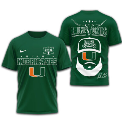 Miami Hurricanes | Premium NCAA Luke Combs 3D Shirt