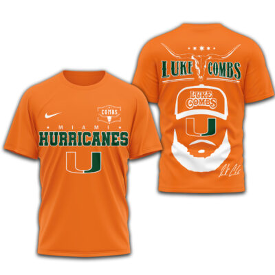 Miami Hurricanes | Premium NCAA Luke Combs 3D Shirt