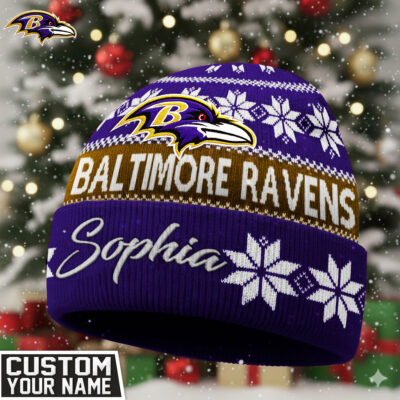 Baltimore Ravens | Premium NFL Personalized Football Beanie Hat