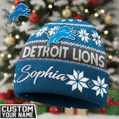 Detroit Lions | Premium NFL Personalized Football Beanie Hat