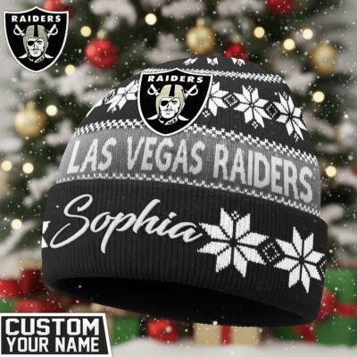 Las Vegas Raiders | Premium NFL Personalized Football Beanie Hat
