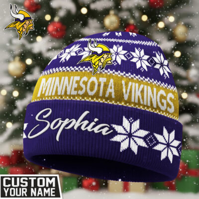 Minnesota Vikings | Premium NFL Personalized Football Beanie Hat