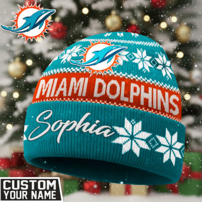 Miami Dolphins | Premium NFL Personalized Football Beanie Hat