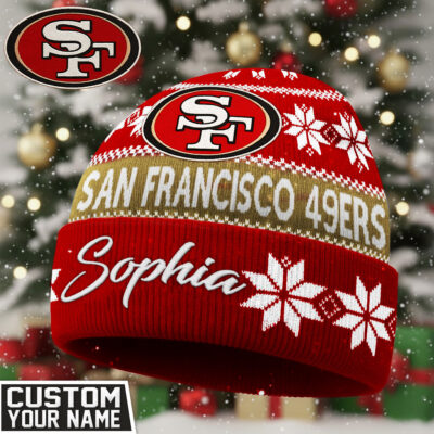 San Francisco 49ers | Premium NFL Personalized Football Beanie Hat