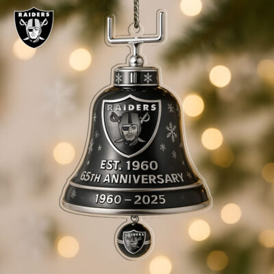 Las Vegas Raiders | Premium NFL Christmas Bell Ornament