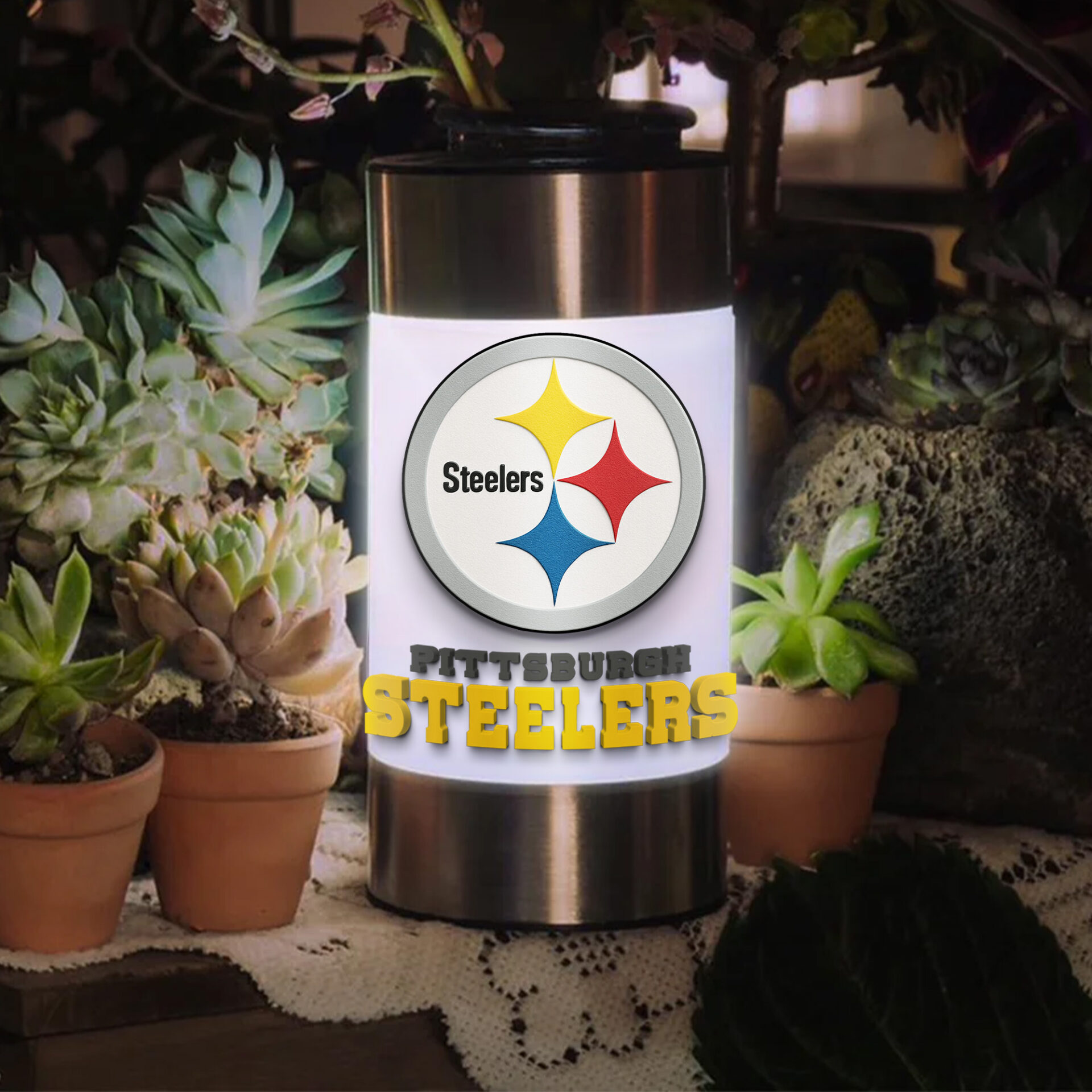 Pittsburgh Steelers | NFL Waterproof Solar Garden Light - Image 2