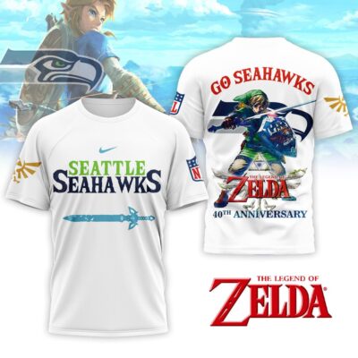 Seattle Seahawks | Premium NFL The Legend of Zelda 40th Anniversary 3D Shirt