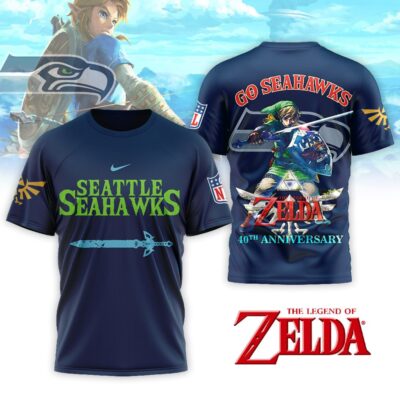 Seattle Seahawks | Premium NFL The Legend of Zelda 40th Anniversary 3D Shirt