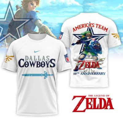 Dallas Cowboys | Premium NFL The Legend of Zelda 40th Anniversary 3D Shirt