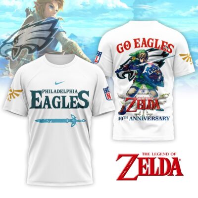 Philadelphia Eagles | Premium NFL The Legend of Zelda 40th Anniversary 3D Shirt