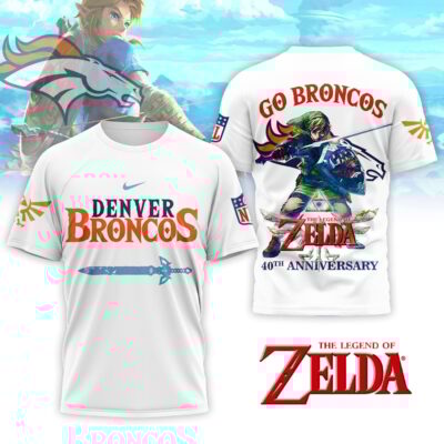 Denver Broncos | Premium NFL The Legend of Zelda 40th Anniversary 3D Shirt