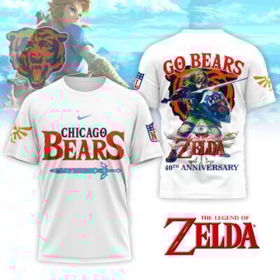 Chicago Bears | Premium NFL The Legend of Zelda 40th Anniversary 3D Shirt