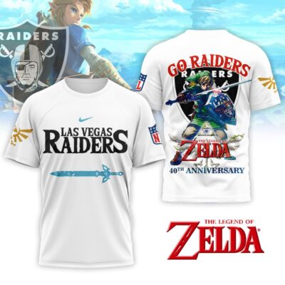Las Vegas Raiders | Premium NFL The Legend of Zelda 40th Anniversary 3D Shirt