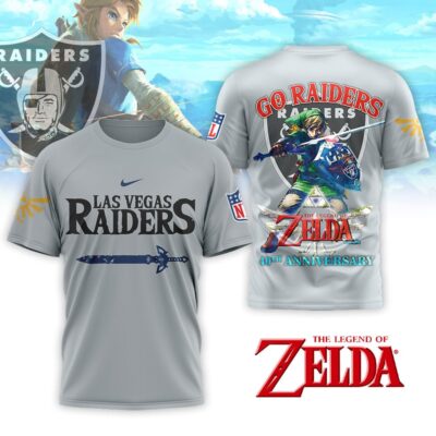 Las Vegas Raiders | Premium NFL The Legend of Zelda 40th Anniversary 3D Shirt