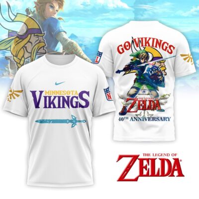Minnesota Vikings | Premium NFL The Legend of Zelda 40th Anniversary 3D Shirt