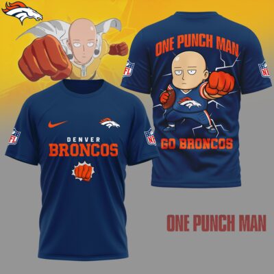 Denver Broncos | Premium NFL One Punch Man Fan 3D Shirt
