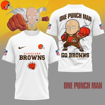 Cleveland Browns | Premium NFL One Punch Man Fan 3D Shirt