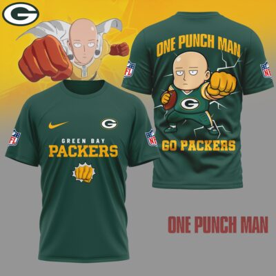 Green Bay Packers | Premium NFL One Punch Man Fan 3D Shirt