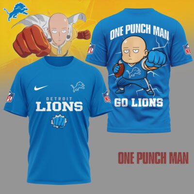 Detroit Lions | Premium NFL One Punch Man Fan 3D Shirt