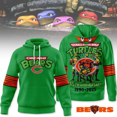 Chicago Bears | Premium NFL Teenage Mutant Ninja Turtles 35th Anniversary Hoodie
