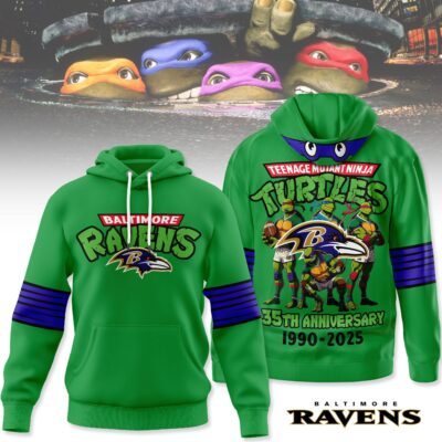 Baltimore Ravens | Premium NFL Teenage Mutant Ninja Turtles 35th Anniversary Hoodie
