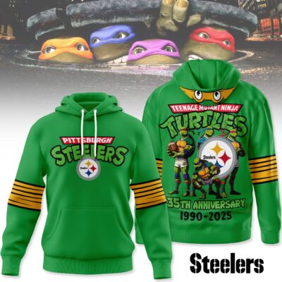 Pittsburgh Steelers | Premium NFL Teenage Mutant Ninja Turtles 35th Anniversary Hoodie