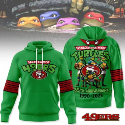 San Francisco 49ers | Premium NFL Teenage Mutant Ninja Turtles 35th Anniversary Hoodie