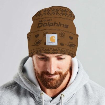 Miami Dolphins | Premium NFL Carhartt Chrismas Workwear Beanie