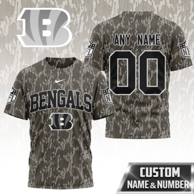 Cincinnati Bengals | Premium NFL Camo 3D Shirt