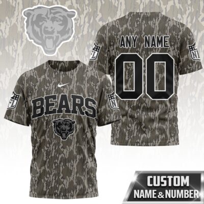 Chicago Bears | Premium NFL Camo 3D Shirt