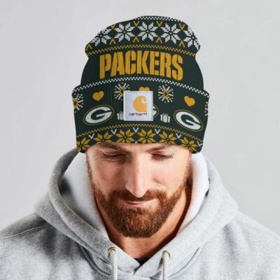 Green Bay Packers | Premium NFL Carhartt Chrismas Workwear Beanie - Green