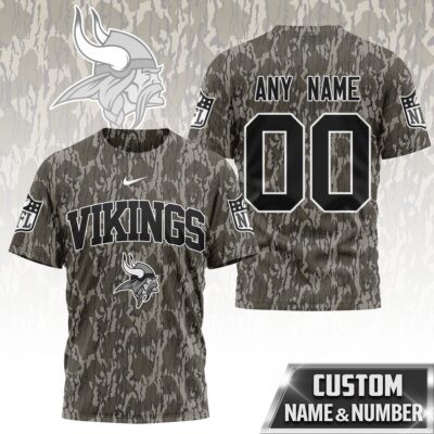 Minnesota Vikings | Premium NFL Camo 3D Shirt