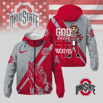 Ohio State Buckeyes | Premium NCAA God Bless My Team Windbreaker Jacket