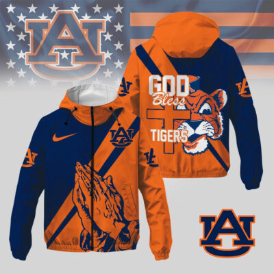Auburn Tigers | Premium NCAA God Bless My Team Windbreaker Jacket