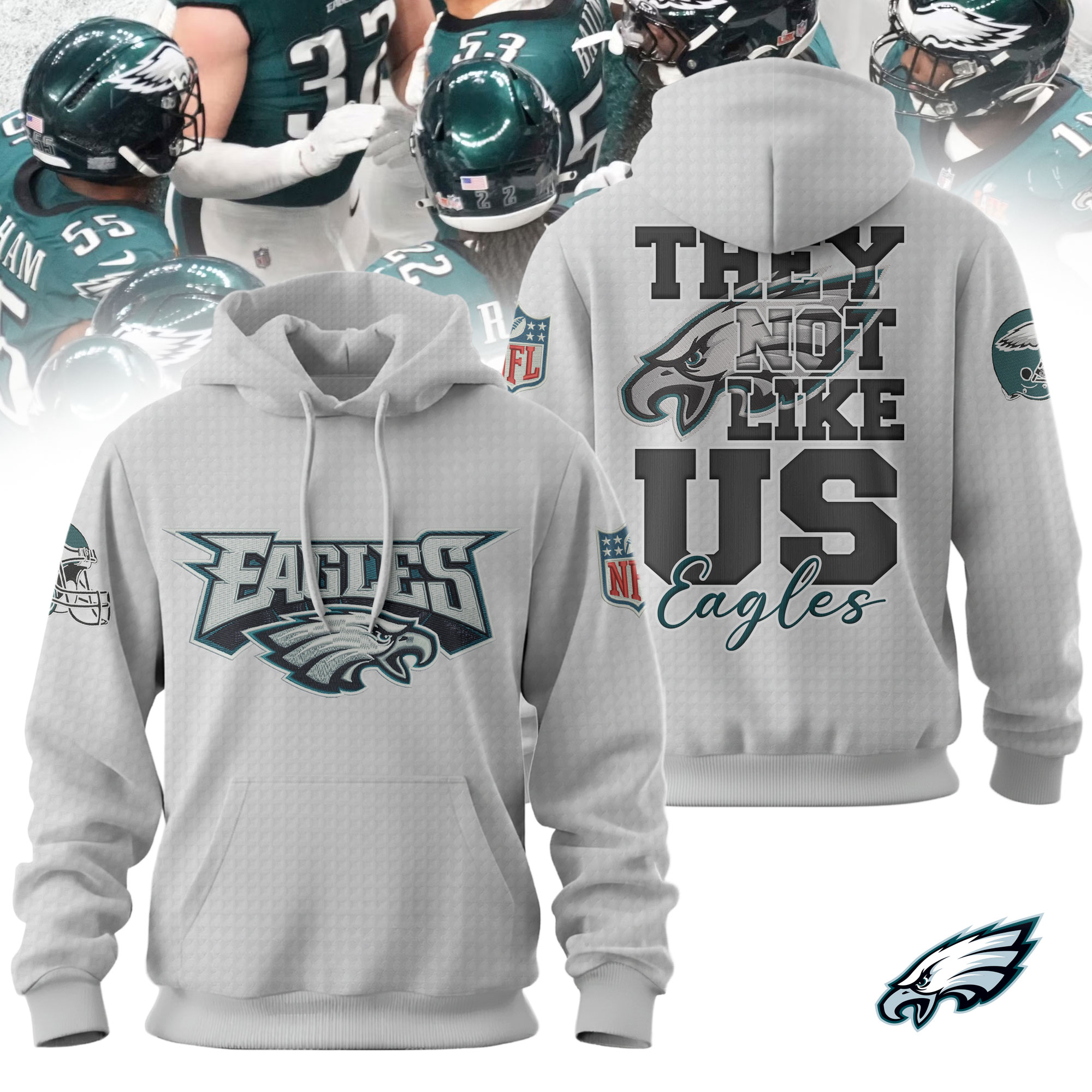 Philadelphia Eagles | Premium NFL They Not Like Us 3D Hoodie