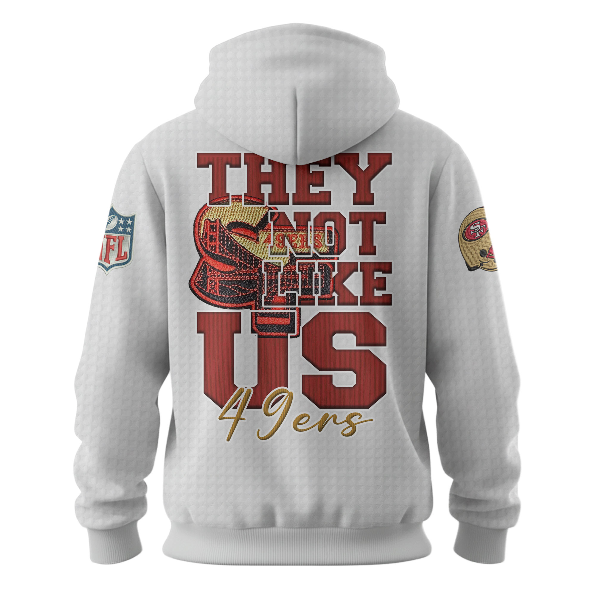San Francisco 49ers | Premium NFL They Not Like Us 3D Hoodie - Image 2