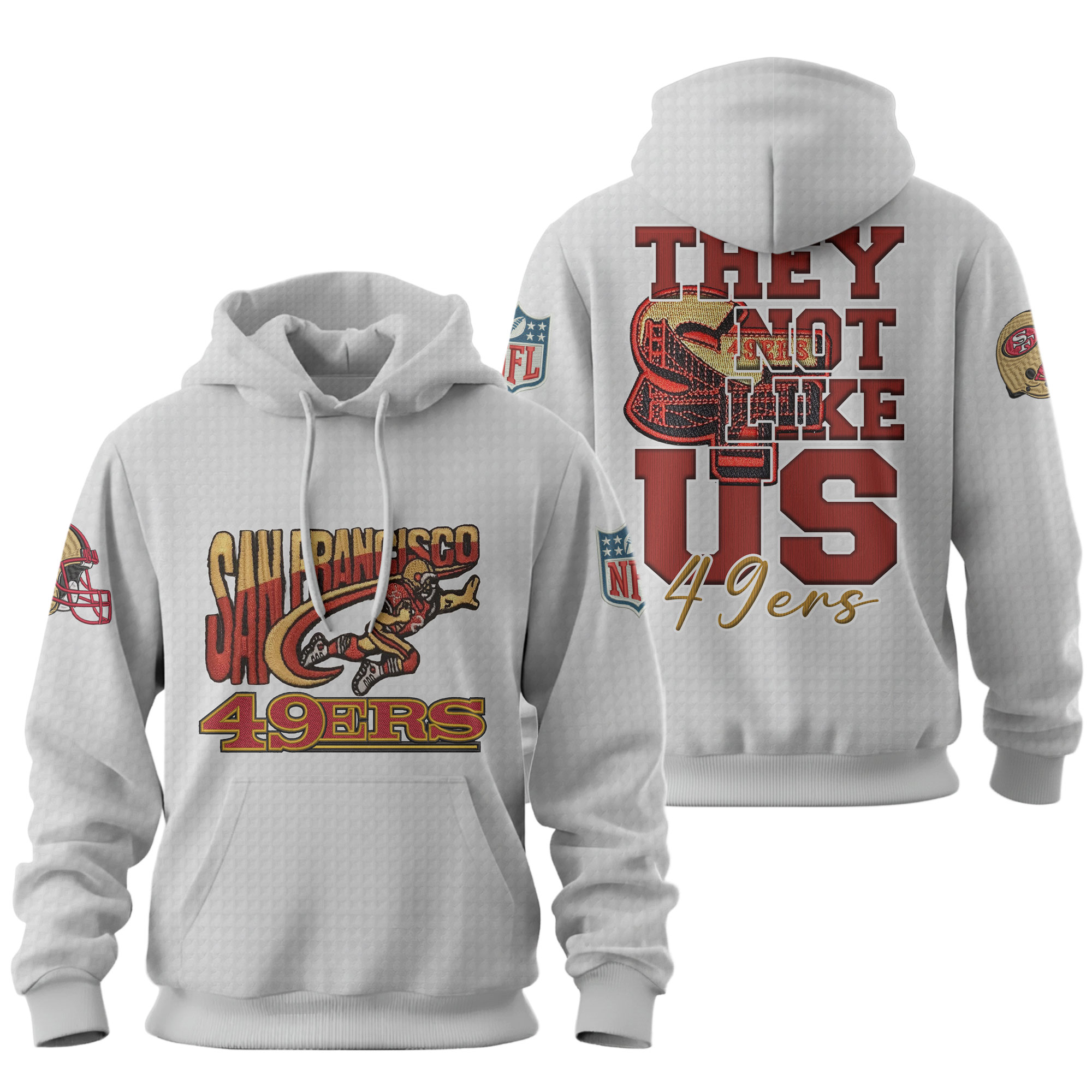 San Francisco 49ers | Premium NFL They Not Like Us 3D Hoodie - Image 4