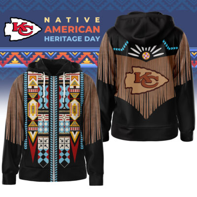 Kansas City Chiefs | Premium NFL Native American Pattern 3D Zip Hoodie