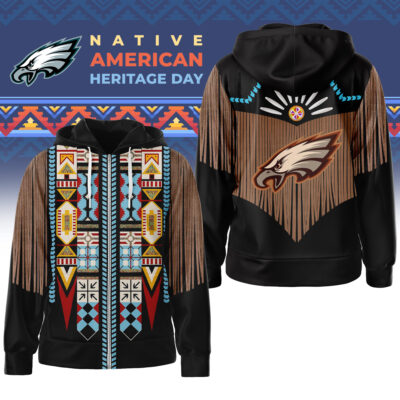 Philadelphia Eagles | Premium NFL Native American Pattern 3D Zip Hoodie
